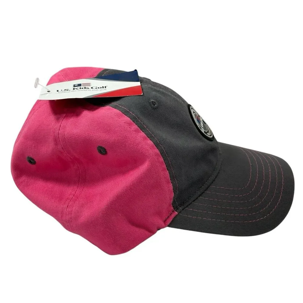 US Kids Golf Association Tournament Players CADDIE Adult Cap Hat Pink Adjustable